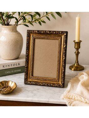 Vintage Gold Tone Ornate Picture Frame 5x7 Baroque Style Photo Frame